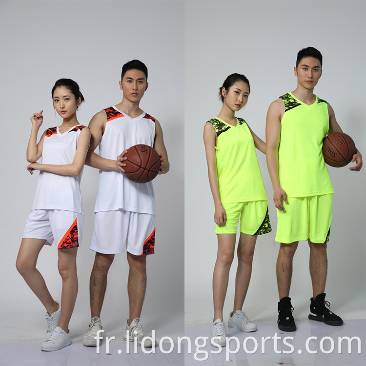 Uniformes de basket-ball uniques en gros maillots de basket-ball vierges pour hommes